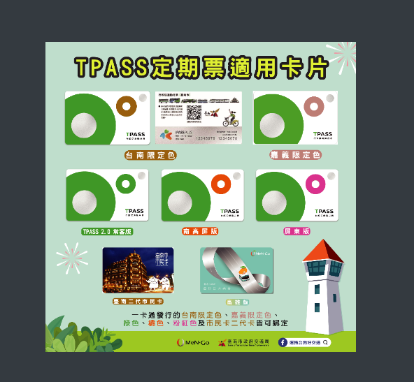 台南市推出6種TPASS公共運輸定期票方案內容及購買方式1